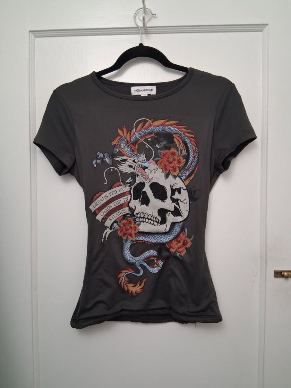 Women's Gray Urban Outfitters Graphic Baby T-Shirt